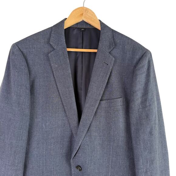 J.Crew Men‎ Ludlow Suit Jacket in Italian Wool and Linen Charcoal Gray, Size 40L - Picture 2 of 12